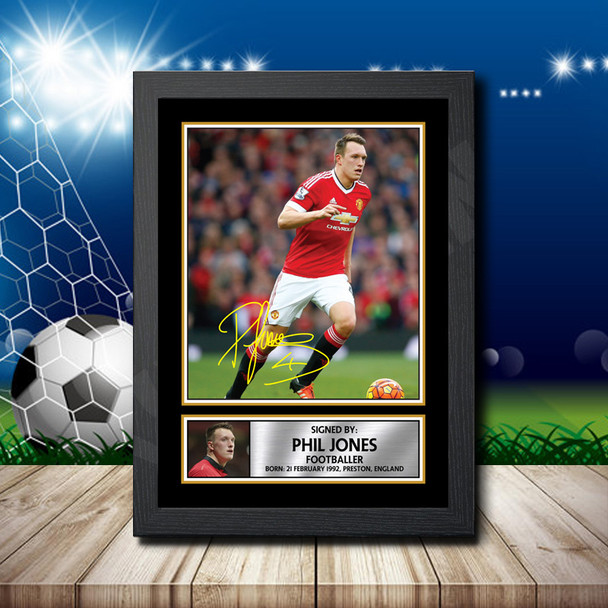 Phil Jones 2 - Footballer - Autographed Poster Print Photo Signature GIFT