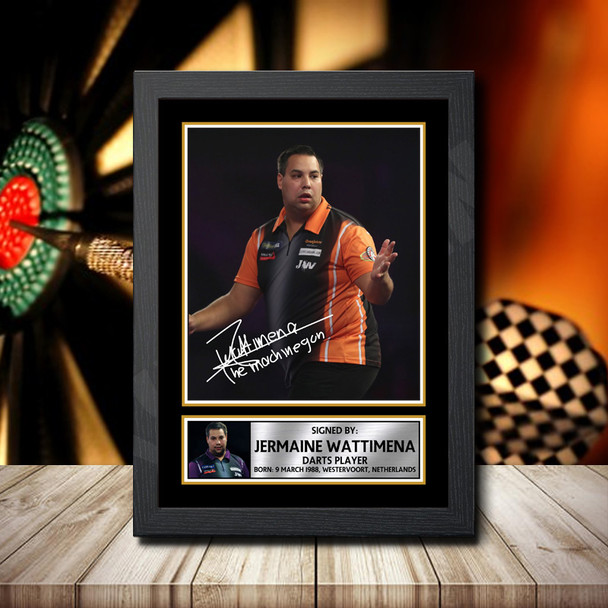 Jermaine Wattimena 2 - Signed Autographed Darts Star Print