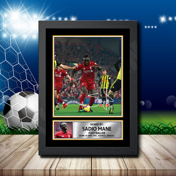 Sadio Mane - Footballer - Autographed Poster Print Photo Signature GIFT