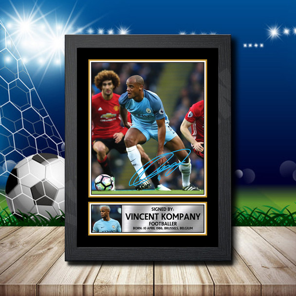 Vincent Kompany - Footballer - Autographed Poster Print Photo Signature GIFT