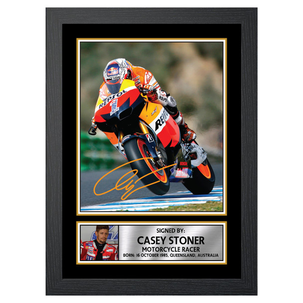 Casey Stoner M494 - Motor Racer - Autographed Poster Print Photo Signature GIFT