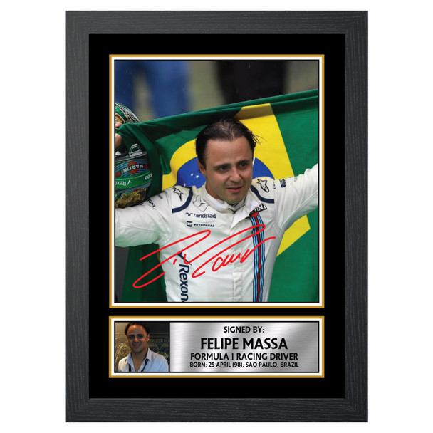 Felipe Massa M499 - Motor Racer - Autographed Poster Print Photo Signature GIFT