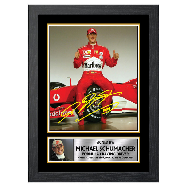 Michael Schumacher M521 - Motor Racer - Autographed Poster Print Photo Signature GIFT