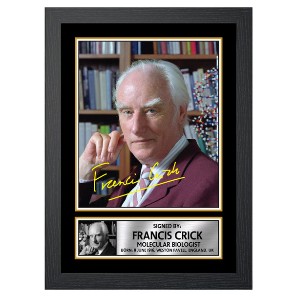 Francis Crick M425 - Scientist - Autographed Poster Print Photo Signature GIFT