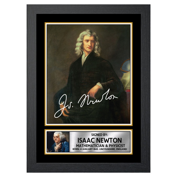 Isaac Newton M429 - Scientist - Autographed Poster Print Photo Signature GIFT