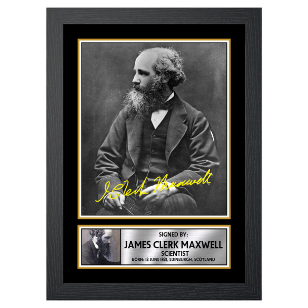 James Clerk Maxwell M433 - Scientist - Autographed Poster Print Photo Signature GIFT