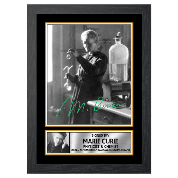 Marie Curie M441 - Scientist - Autographed Poster Print Photo Signature GIFT