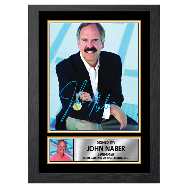 John Naber M465 - Swimmer - Autographed Poster Print Photo Signature GIFT
