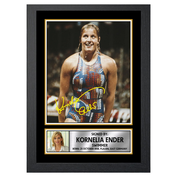 Kornelia Ender M467 - Swimmer - Autographed Poster Print Photo Signature GIFT