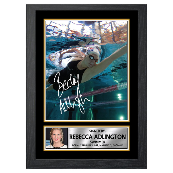 Rebecca Adlington M479 - Swimmer - Autographed Poster Print Photo Signature GIFT
