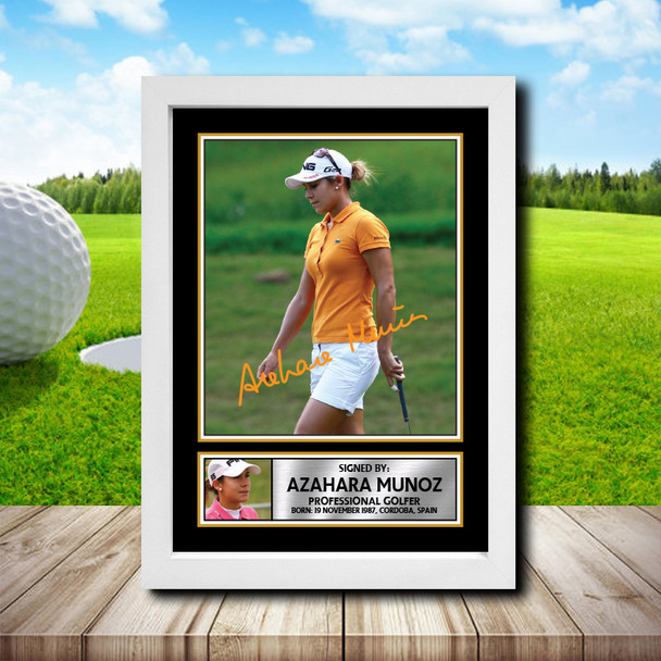 Azahara Mu¤oz 2 - Golf - Autographed Poster Print Photo Signature GIFT