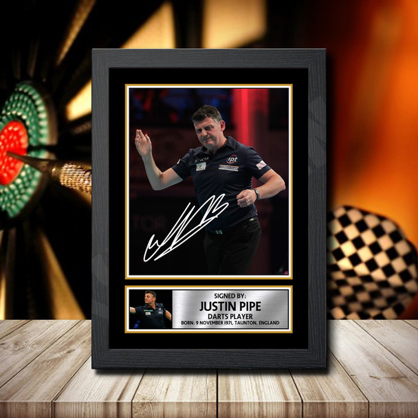 Justin Pipe - Signed Autographed Darts Star Print