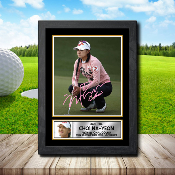 Choi Na-yeon - Golf - Autographed Poster Print Photo Signature GIFT
