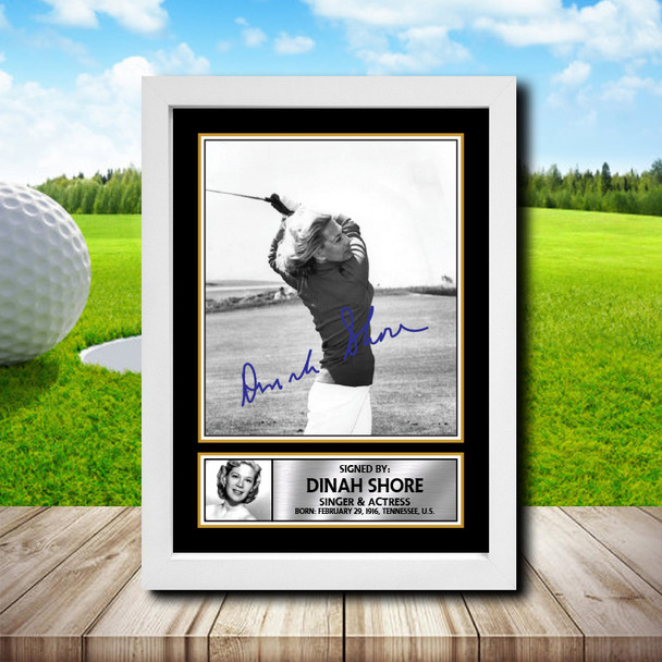 Dinah Shore 2 - Golf - Autographed Poster Print Photo Signature GIFT