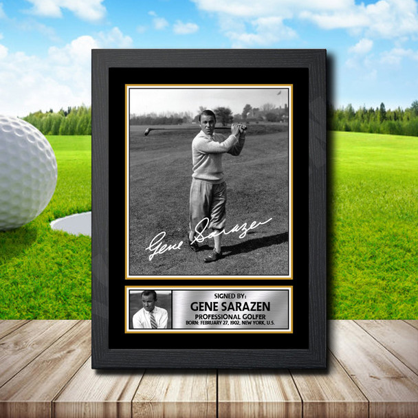 Gene Sarazen - Golf - Autographed Poster Print Photo Signature GIFT