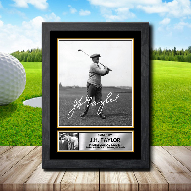 J.H. Taylor - Golf - Autographed Poster Print Photo Signature GIFT