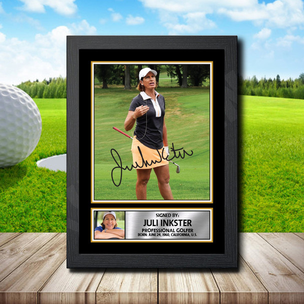 Juli Inkster - Golf - Autographed Poster Print Photo Signature GIFT