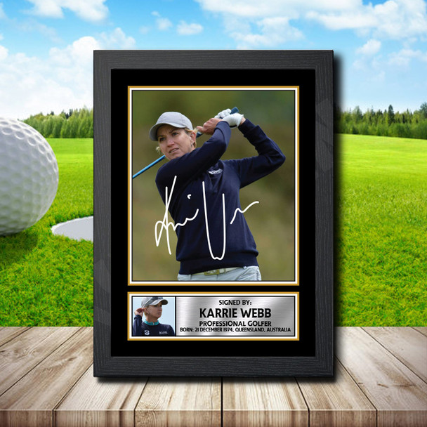 Karrie Webb - Golf - Autographed Poster Print Photo Signature GIFT