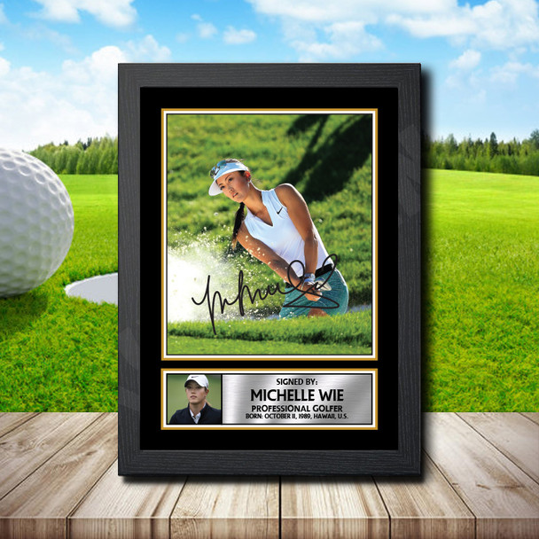 Michelle Wie - Golf - Autographed Poster Print Photo Signature GIFT