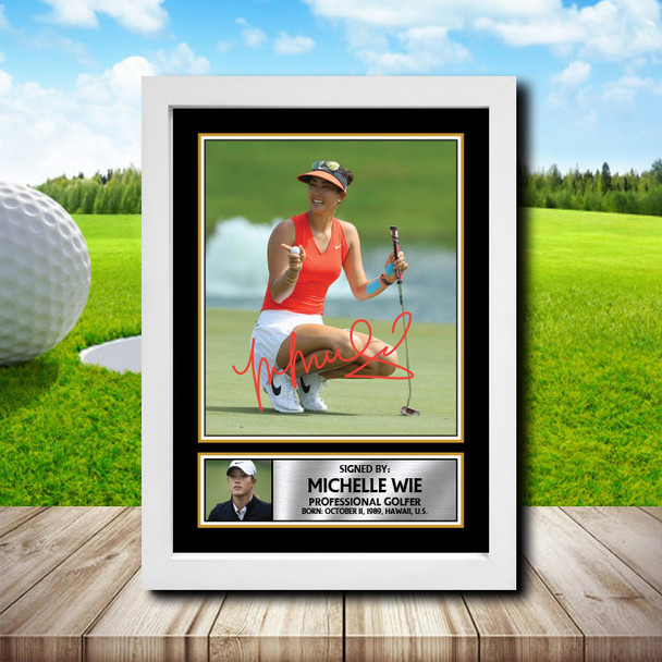 Michelle Wie 2 - Golf - Autographed Poster Print Photo Signature GIFT