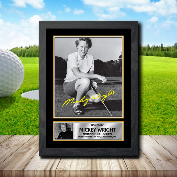 Mickey Wright - Golf - Autographed Poster Print Photo Signature GIFT