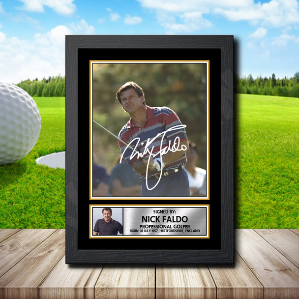 Nick Faldo - Golf - Autographed Poster Print Photo Signature GIFT