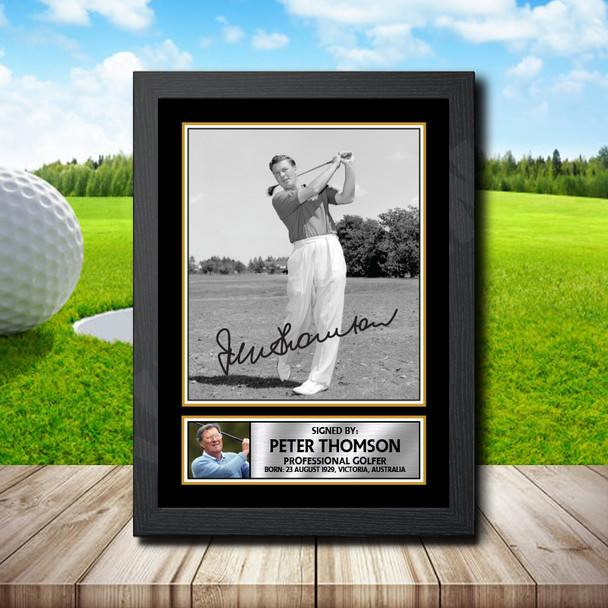 Peter Thomson - Golf - Autographed Poster Print Photo Signature GIFT