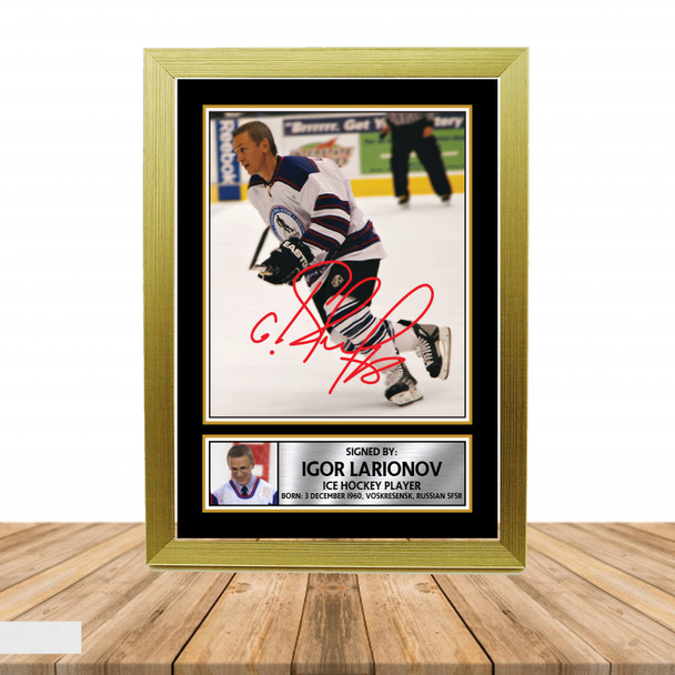 Igor Larionov - Ice Hockey - Autographed Poster Print Photo Signature GIFT