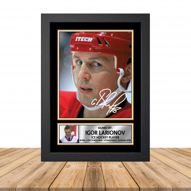 Igor Larionov 2 - Ice Hockey - Autographed Poster Print Photo Signature GIFT