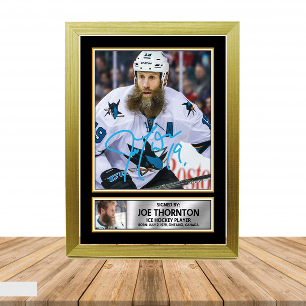 Joe Thornton - Ice Hockey - Autographed Poster Print Photo Signature GIFT