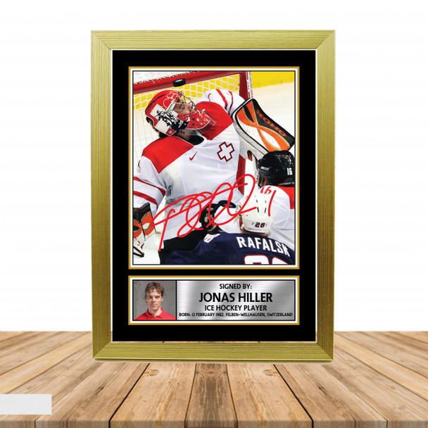 Jonas Hiller - Ice Hockey - Autographed Poster Print Photo Signature GIFT