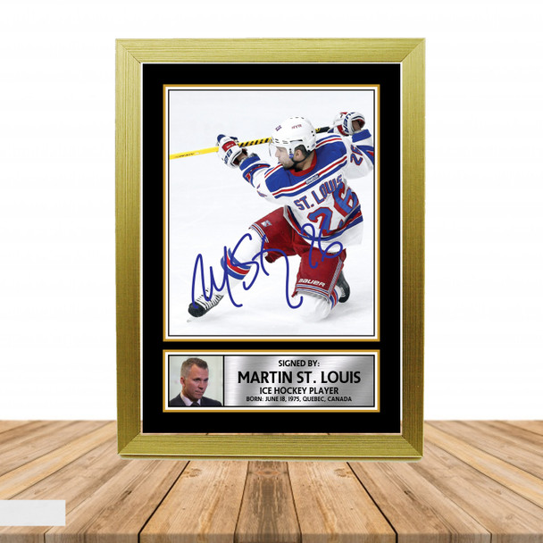 Martin St. Louis - Ice Hockey - Autographed Poster Print Photo Signature GIFT