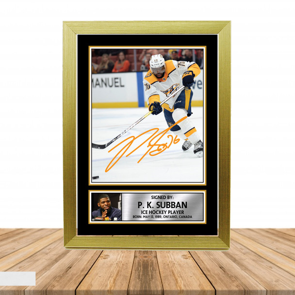 P.K. Subban 2 - Ice Hockey - Autographed Poster Print Photo Signature GIFT