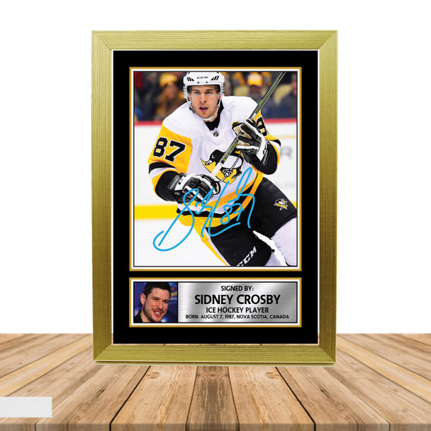 Sidney Crosby - Ice Hockey - Autographed Poster Print Photo Signature GIFT