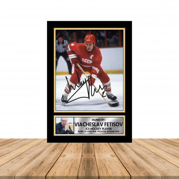 Viacheslav Fetisov - Ice Hockey - Autographed Poster Print Photo Signature GIFT