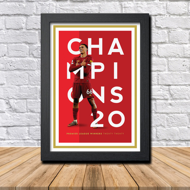 Champions of England Liverpool Trent Alexander-Arnold Limited Edition Poster Print 2020