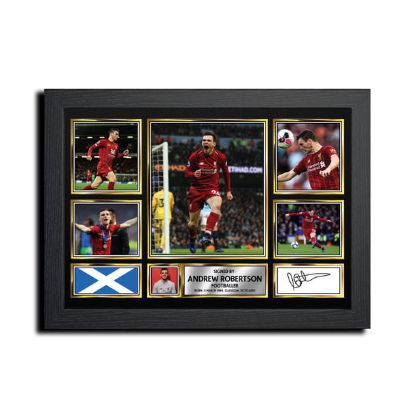 Andrew Robertson Football Gift MC1558 Framed Autographed Print