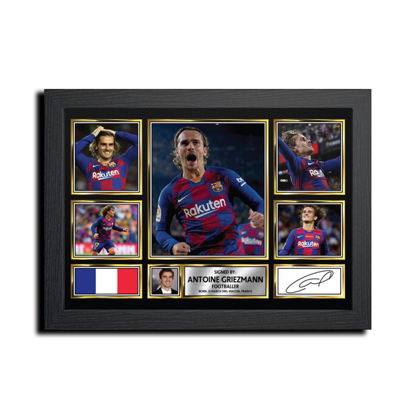 Antoine Griezmann Football Gift MC1561 Framed Autographed Print