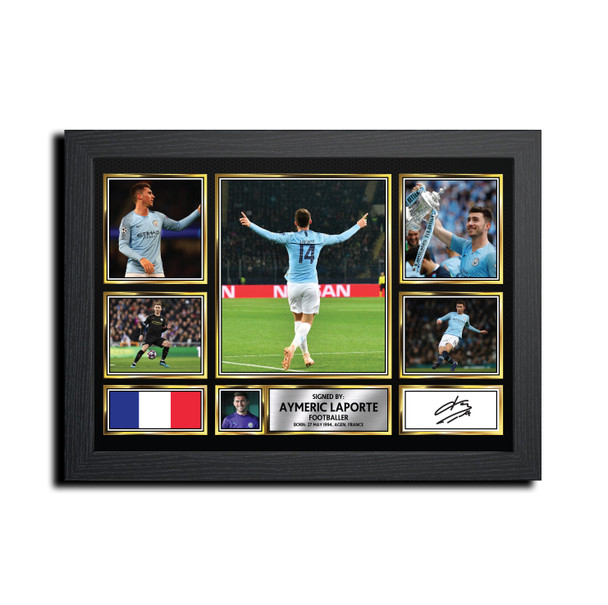 Aymeric Laporte Football Gift MC1564 Framed Autographed Print