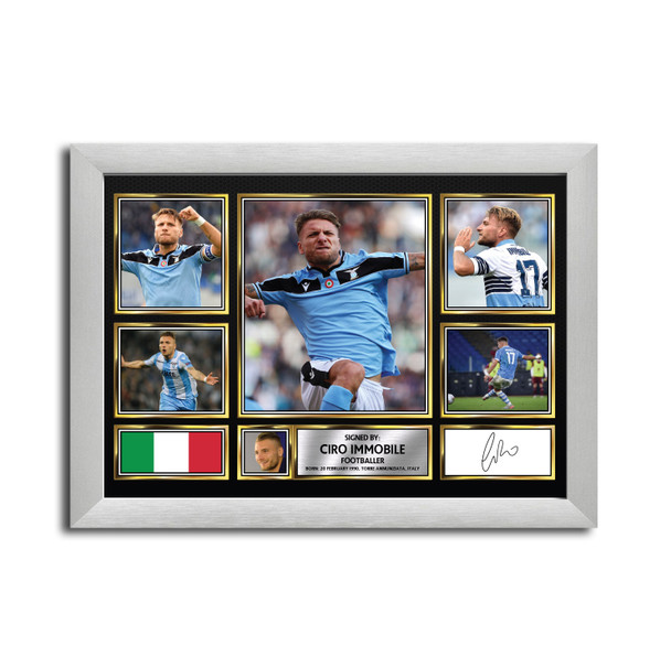 Ciro Immobile Football Gift MC1687 Framed Autographed Print