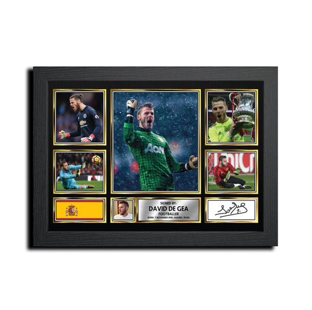 David de Gea Football Gift MC1575 Framed Autographed Print