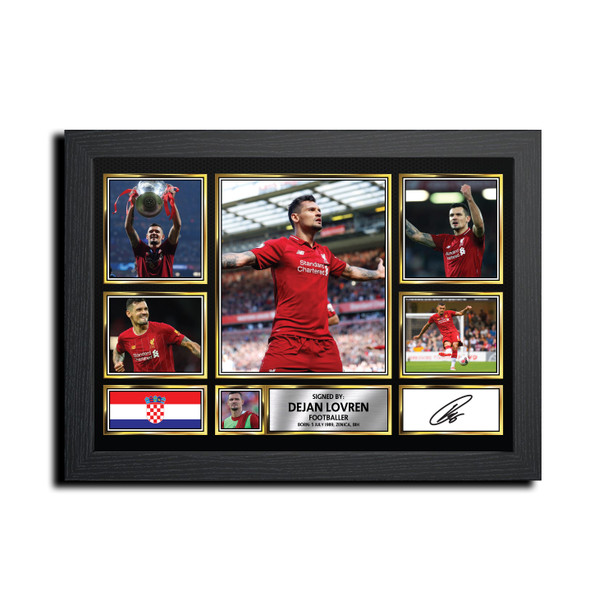 Dejan Lovren Football Gift MC1578 Framed Autographed Print