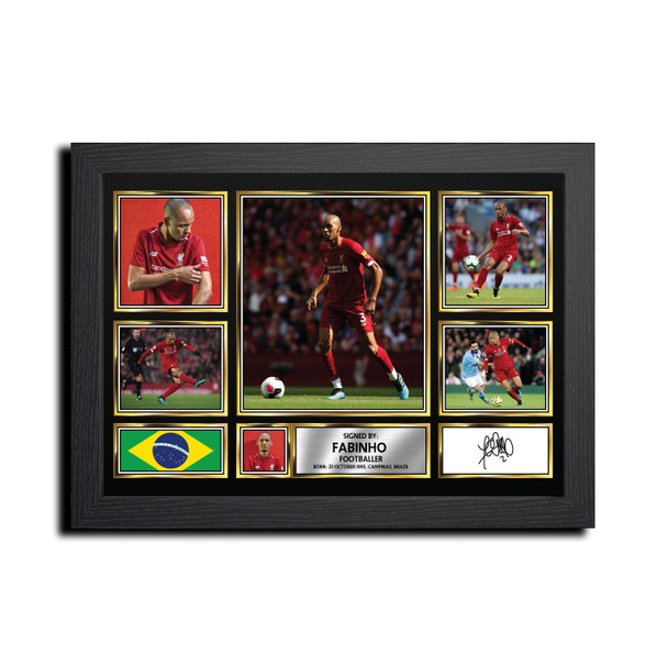 Fabinho Football Gift MC1586 Framed Autographed Print