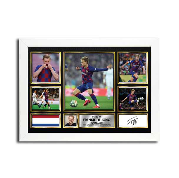 Frenkie de Jong Football Gift MC1587 Framed Autographed Print