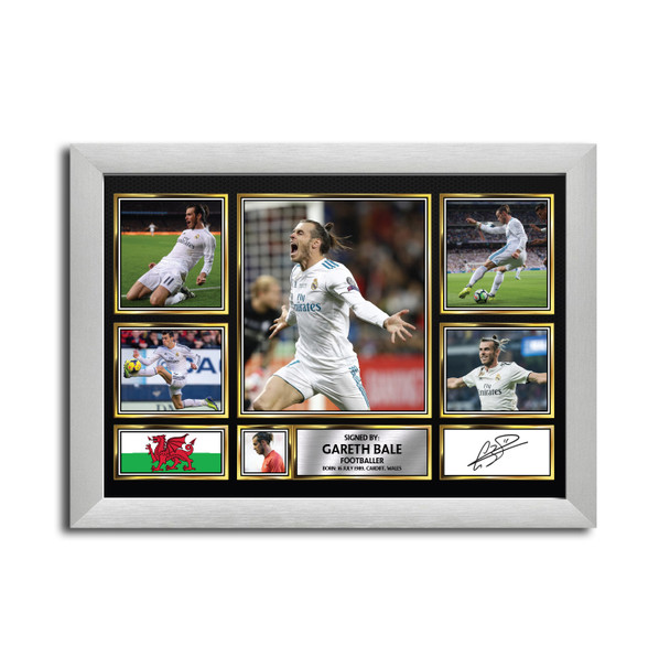 Gareth Bale Football Gift MC1589 Framed Autographed Print
