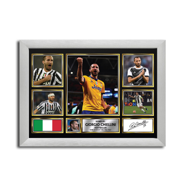 Giorgio Chiellini Football Gift MC1594 Framed Autographed Print