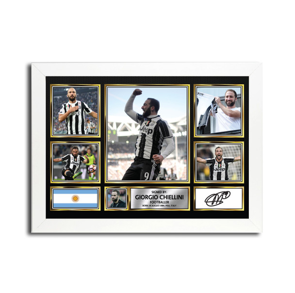 Gonzalo Higuain Football Gift MC1595 Framed Autographed Print