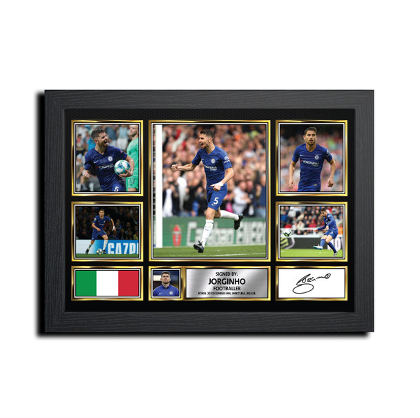 Jorginho Football Gift MC1686 Framed Autographed Print