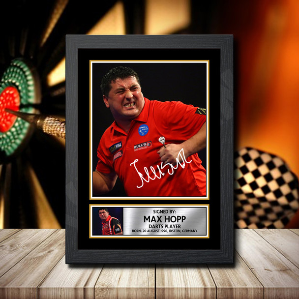 Mensur Suljovic 2 Signed Autographed Darts Star Poster Print Framed Merch Gift