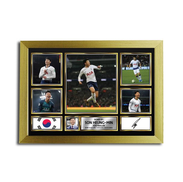 Son Heung-min Football Gift MC1602 Framed Autographed Print